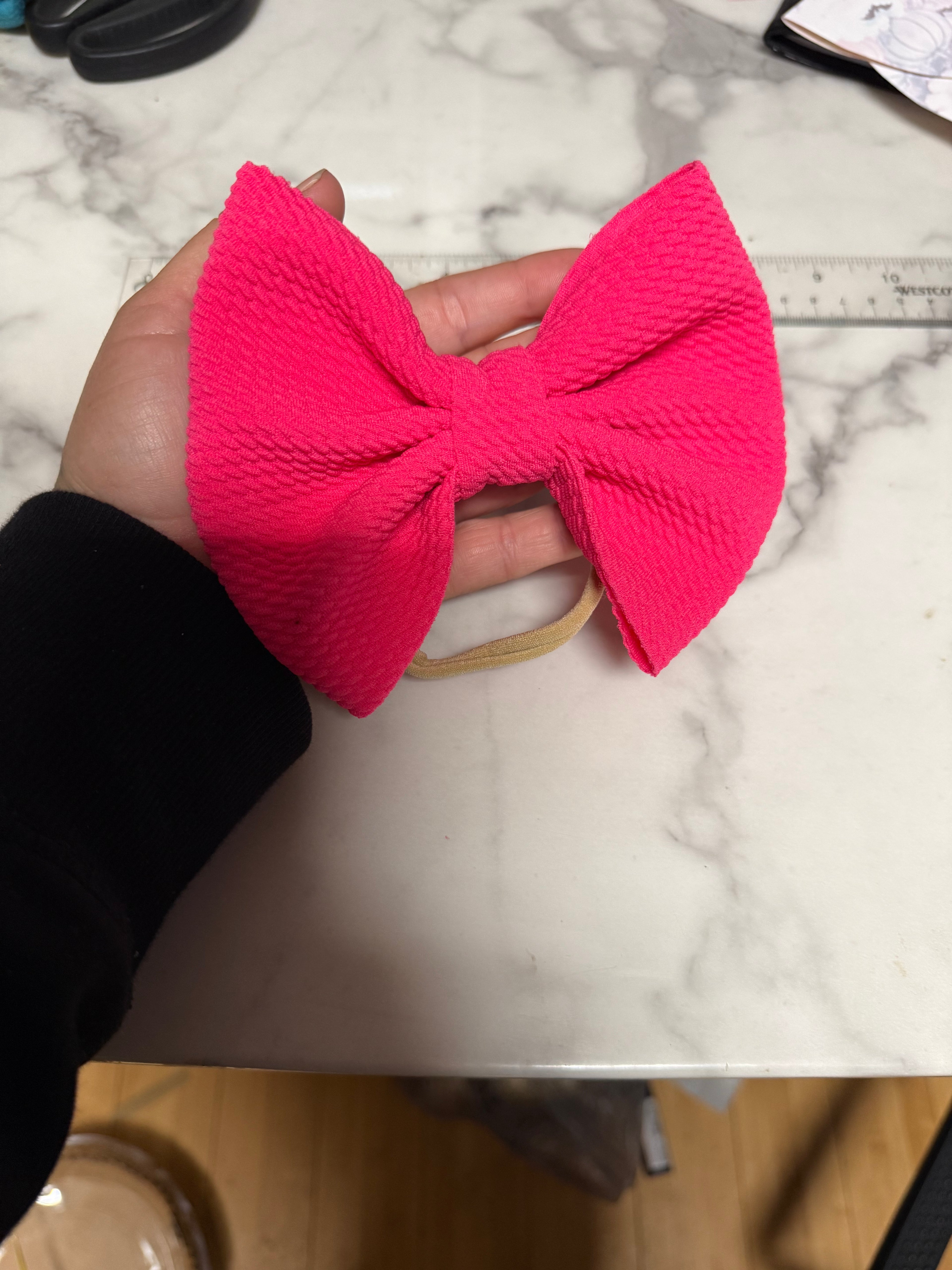 Hot Pink Bow 5”